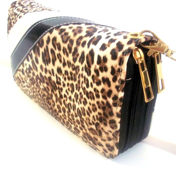 Leopard Print Wallet, Animal Print Wallet, Beautiful Woman's Wallet Small Clutch - Picture 4 of 7